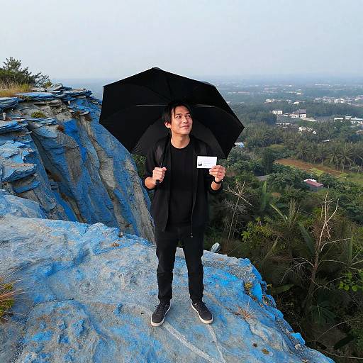 Drone View: Azure Cliffside Serenity