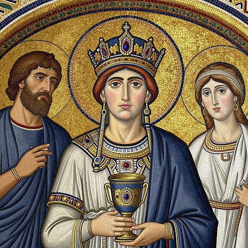 Byzantine Empress Theodora Mosaic Art