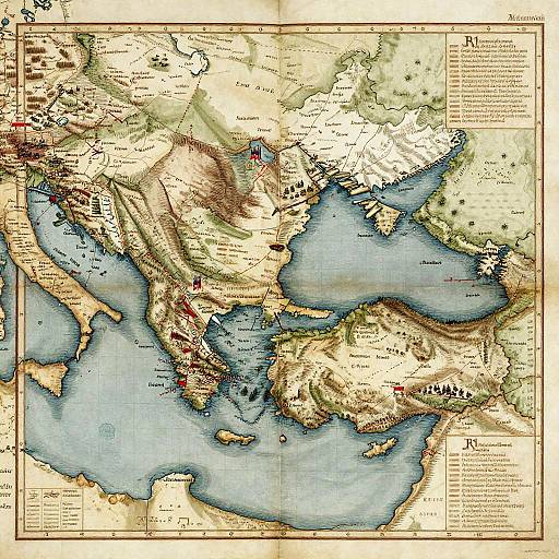 Antique Map of Alexander's Empire