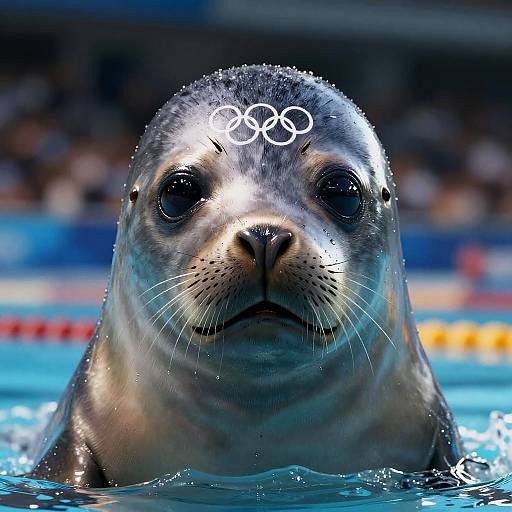 Hyperrealistic Olympic Swimmer Seal Mask