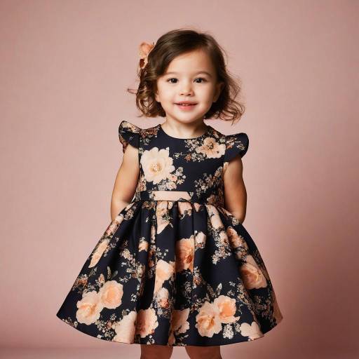 Smiling Toddler Girl in Floral Dress
