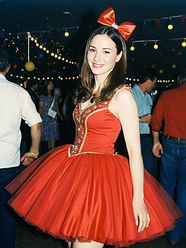 Candid Portrait: Woman in Mini Ball Gown