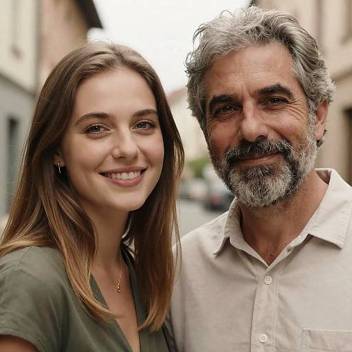Smiling Couple in Urban Background