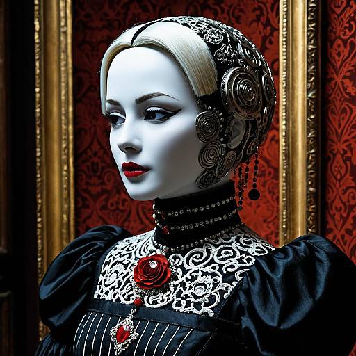Baroque Gothic Cyborg Doll Portrait