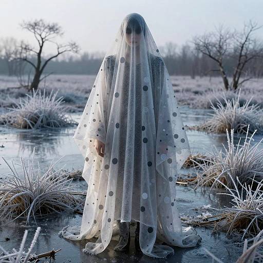 Photonegative Polkadot Haute Couture Closeup