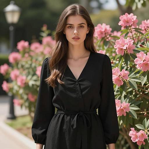 Elegant Summer Fashion in Natural Setting