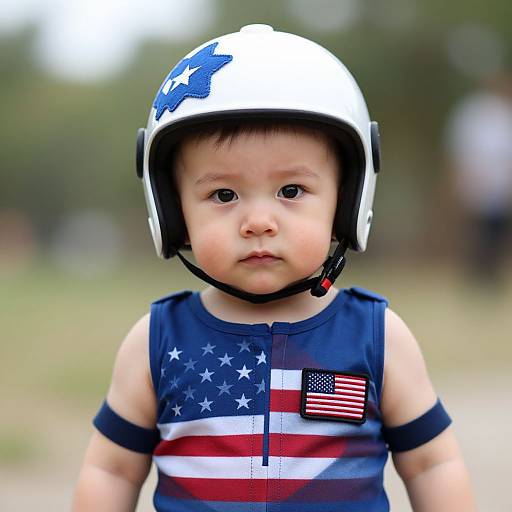 Realistic Infant Flight Suit Portrait