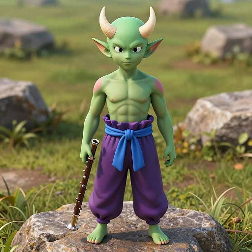 Photorealistic Piccolo in Grassfield