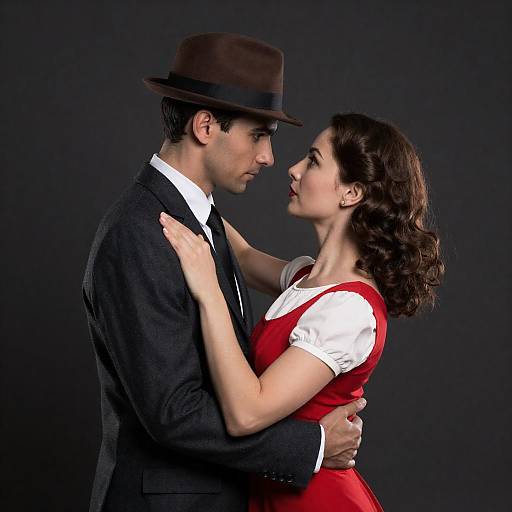 Vintage Dance Pose Couple