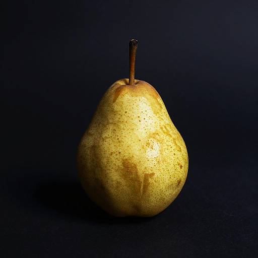 Photorealistic Glowing Pear Still Life