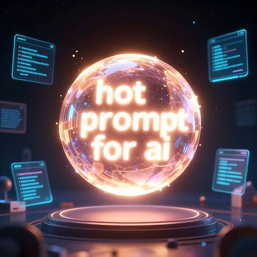 Glowing Sphere with AI Prompt Energy