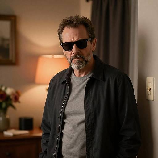 Intense Portrait of a Middle-Aged Man