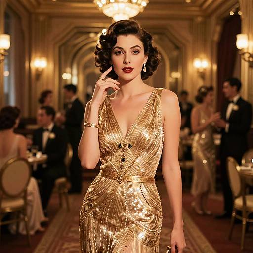 Vintage Finger Roll Flapper Elegance