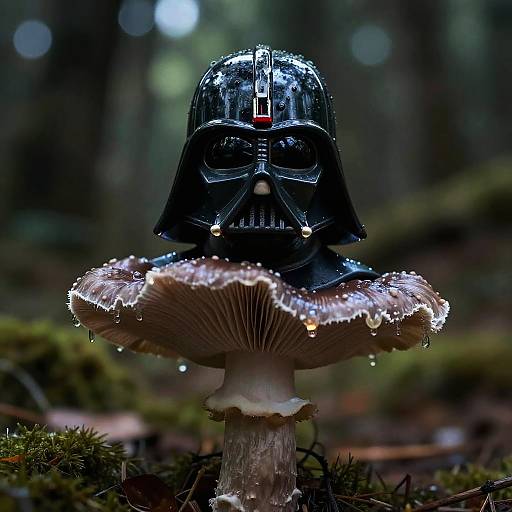Vader Mushroom Close-Up Fantasy