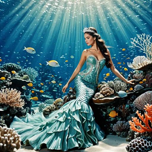 Graceful Mermaid in Underwater Paradise