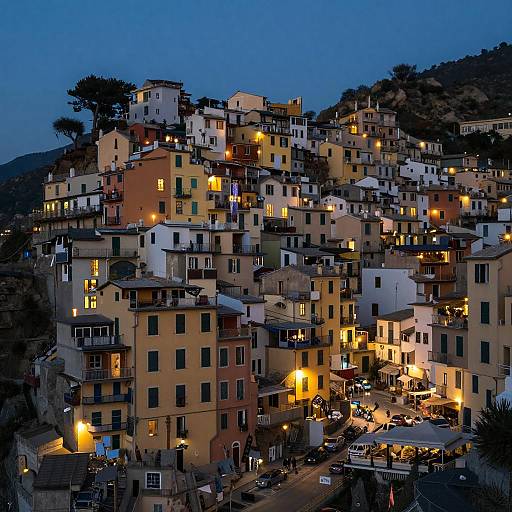 Dusk Hillside Village Photography