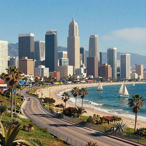 Ultra-Detailed Los Angeles Seaside Cityscape