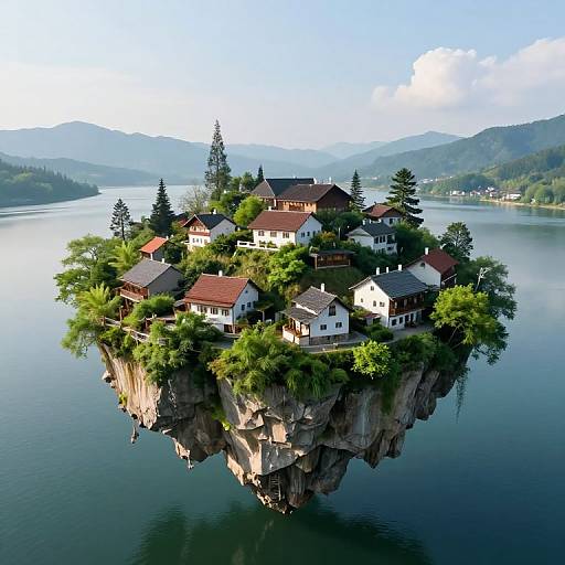 Serene Floating Island Village