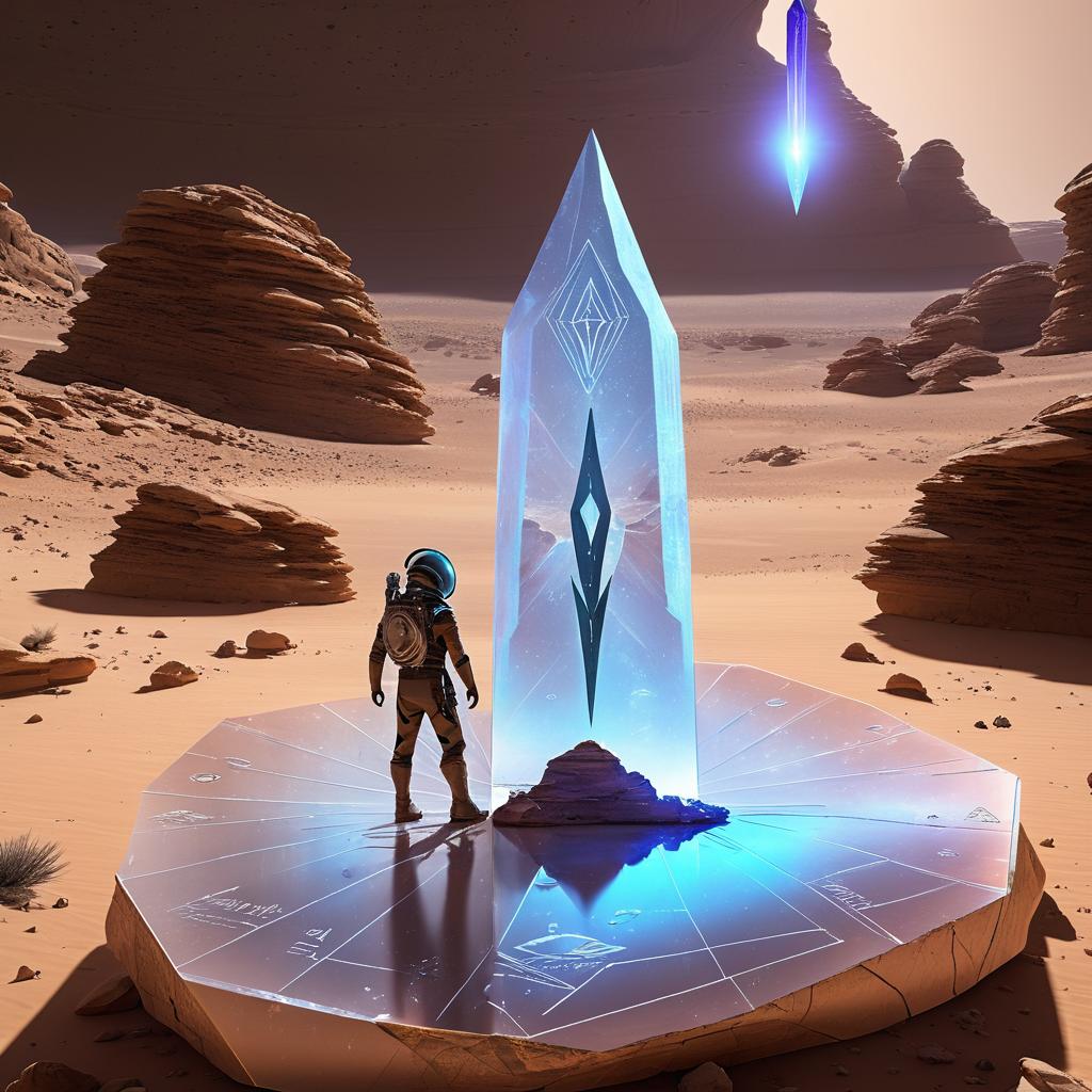 Alien Crystal Gift to Martian Leader