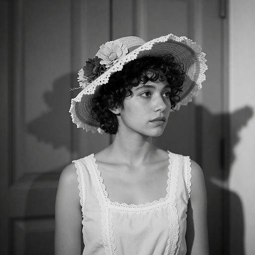 Elegant Woman in Vintage Hat Photography