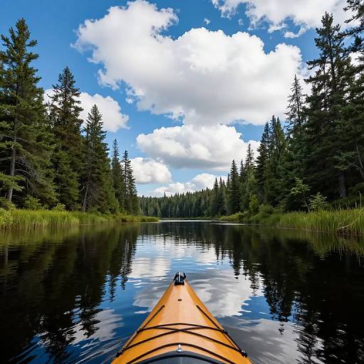 Canoe on Knife Lake in Quetico Provincial Park