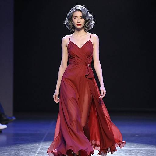 Ash Gray Hair Fashion Model Editorial