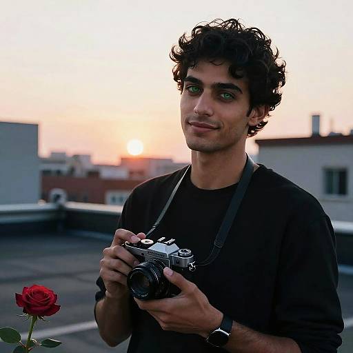 Cinematic Urban Portrait at Sunset