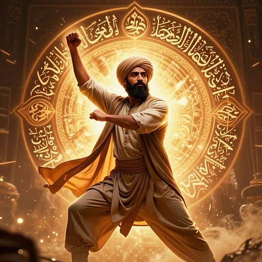 Heroic Shaheed Portrait with Aura