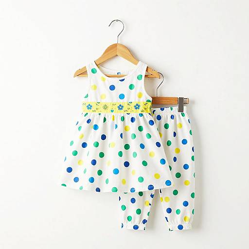 Colorful Children's Dress and Pants Set