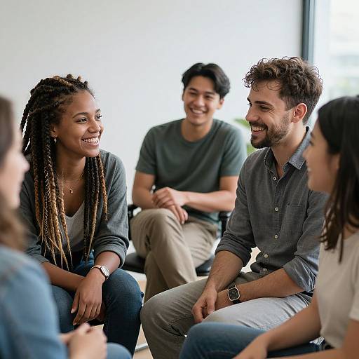 Diverse Young Adults Laughing Together
