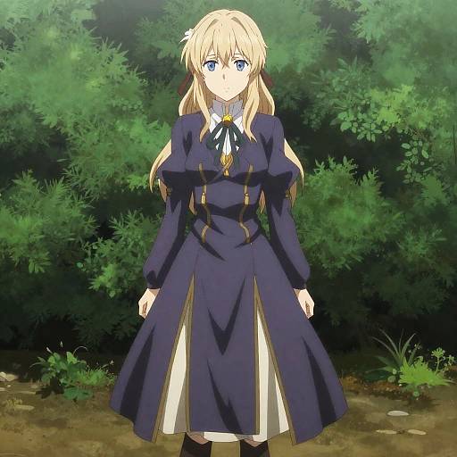 Violet Evergarden Purple Dress Costume