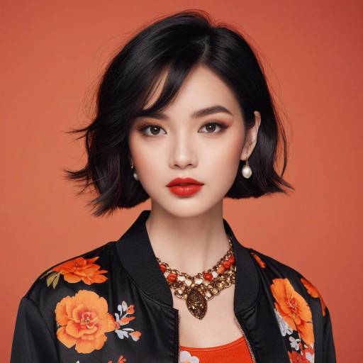 Portrait of a Stylish Girl with Makeup