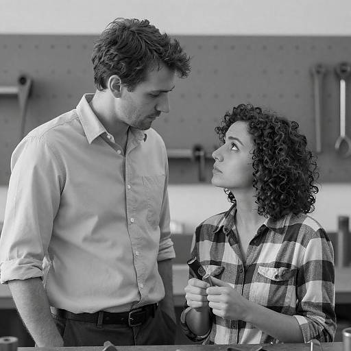 Black and White Workshop Tense Gaze