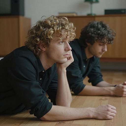 Contemplative Moments: Two Men in Focus