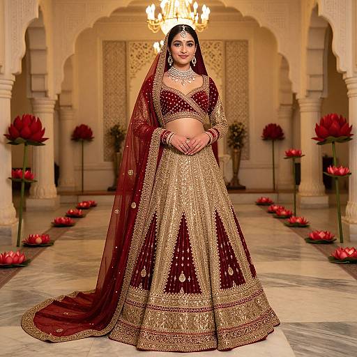 Regal Lehenga Engagement Fashion Shoot