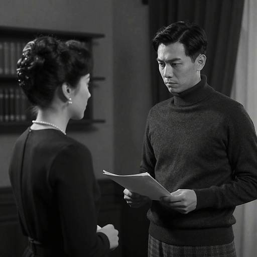 Vintage Black and White Couple Portrait