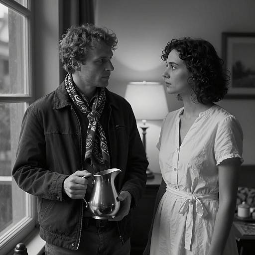 Dimly Lit Room: A Monochrome Moment