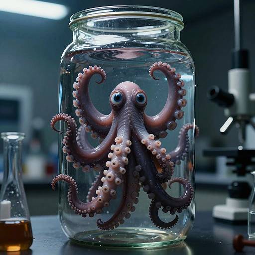 Cinematic Close-Up of Floating Tentacles