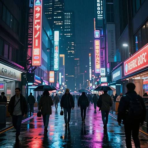 Neon Cyberpunk Cityscape at Night