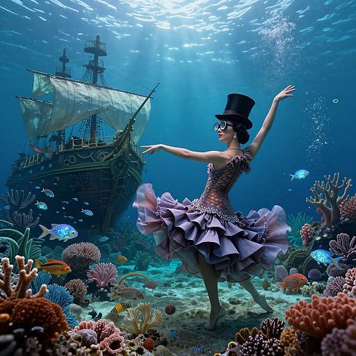 Surreal Underwater Flamenco Ballet