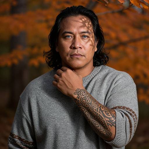 Impressionistic Portrait of Pacific Islander