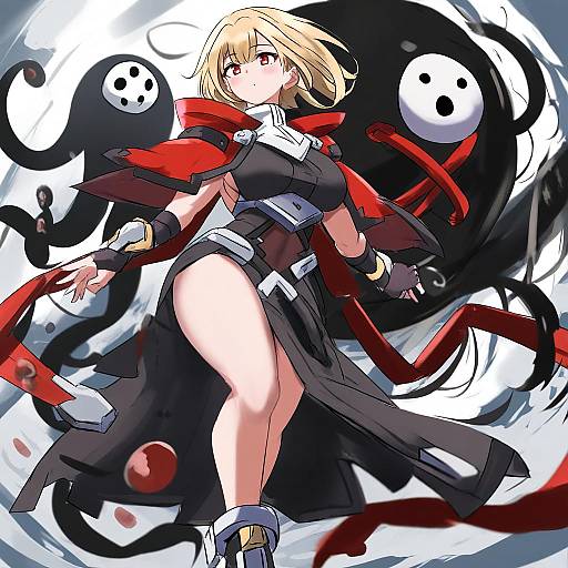 Illustration of Arakune, blazblue in the style of Ereka