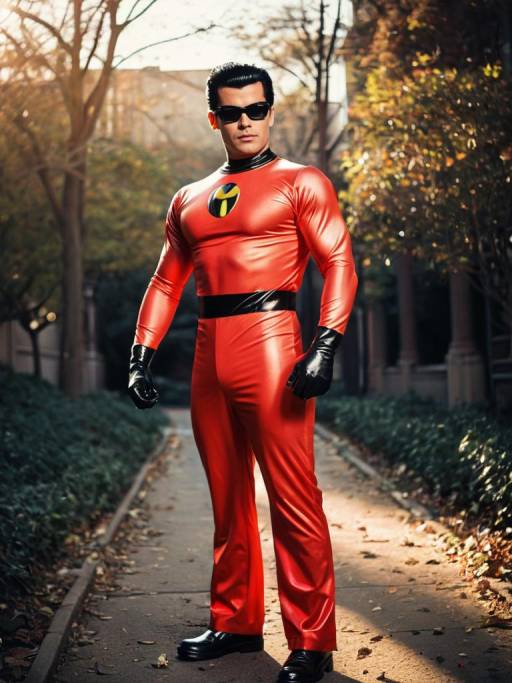 Man in Plastic Man Cosplay Costume
