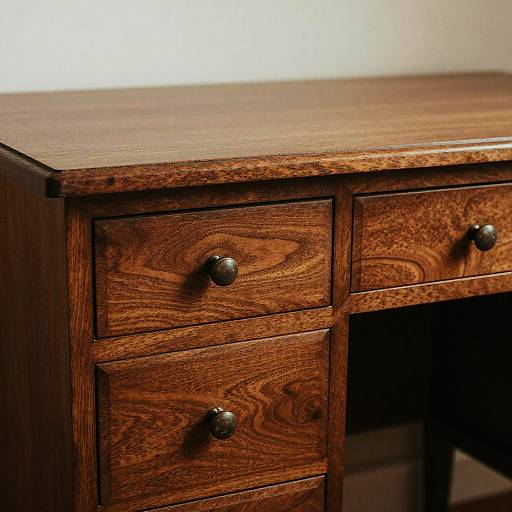 Nostalgic Aged Walnut Writing Desk