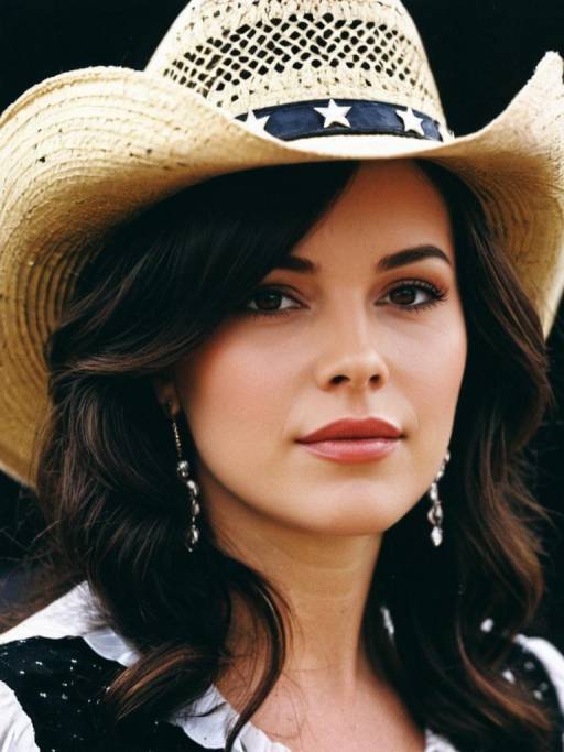 Woman in Country Music Singer Costume with Hat