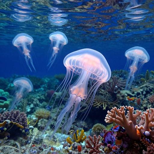 Impressionist Underwater Jellyfish Glow