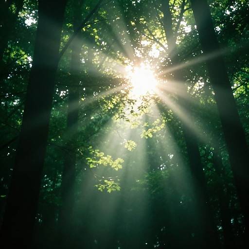 Golden Hour Forest Lens Flare