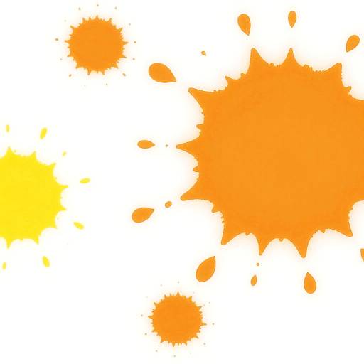 Vibrant Abstract Orange and Yellow Splotches