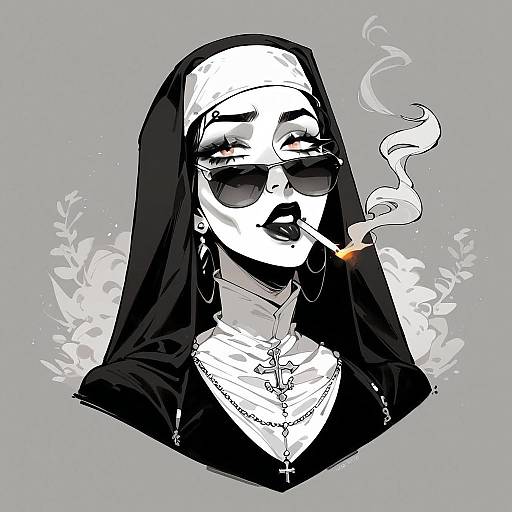 Gothic Italian Film Nun Portrait