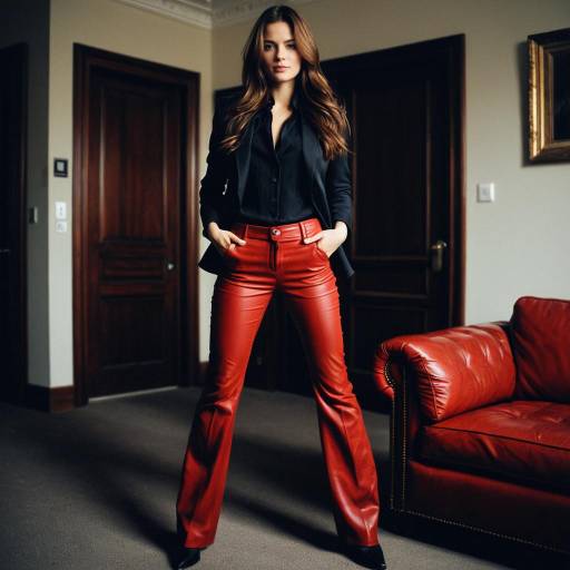 Chic Red Leather Pants Outfit Inspiration